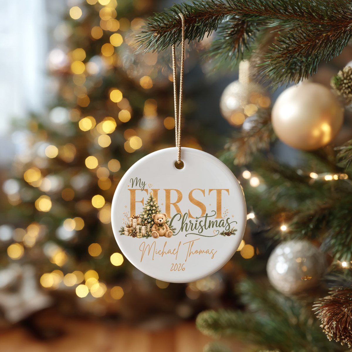 Personalized Baby’s First Christmas Ornament, Christmas Tree Ornaments Keepsake 2026