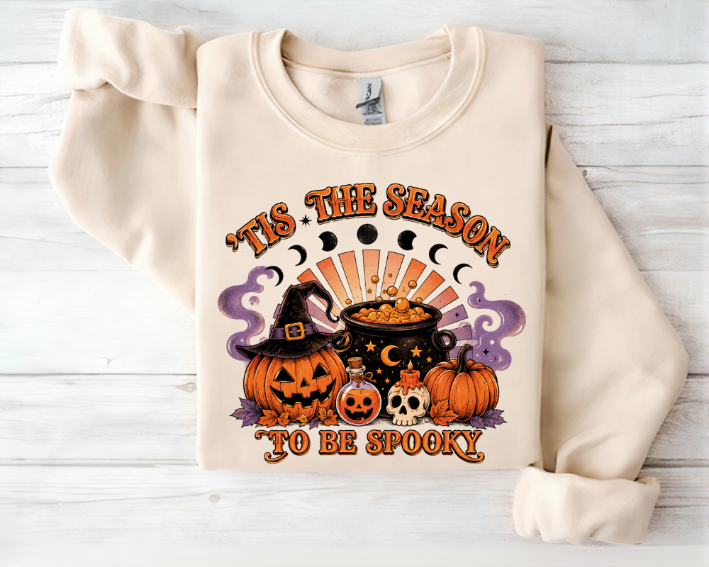 Vintage Tis the Season to Be Spooky Halloween Sweatshirt