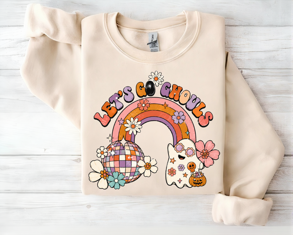 Retro Let’s Go Ghouls Halloween Sweatshirt