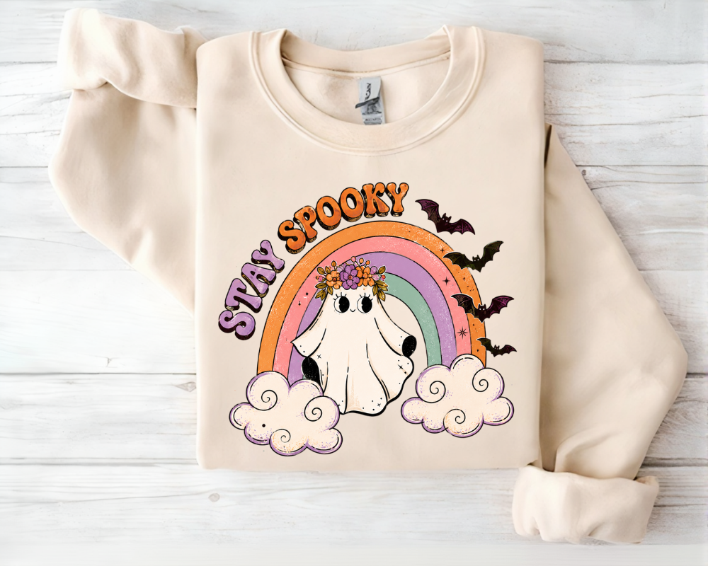 Retro Stay Spooky Ghost Halloween Sweatshirt