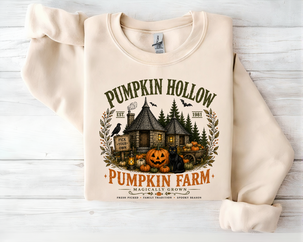 Pumpkin Farm Sweatshirt, Pumpkin Patch Halloween Crewneck, Cozy Fall Sweatshirt, Spooky Season Shirt, Autumn Harvest Gift for Women