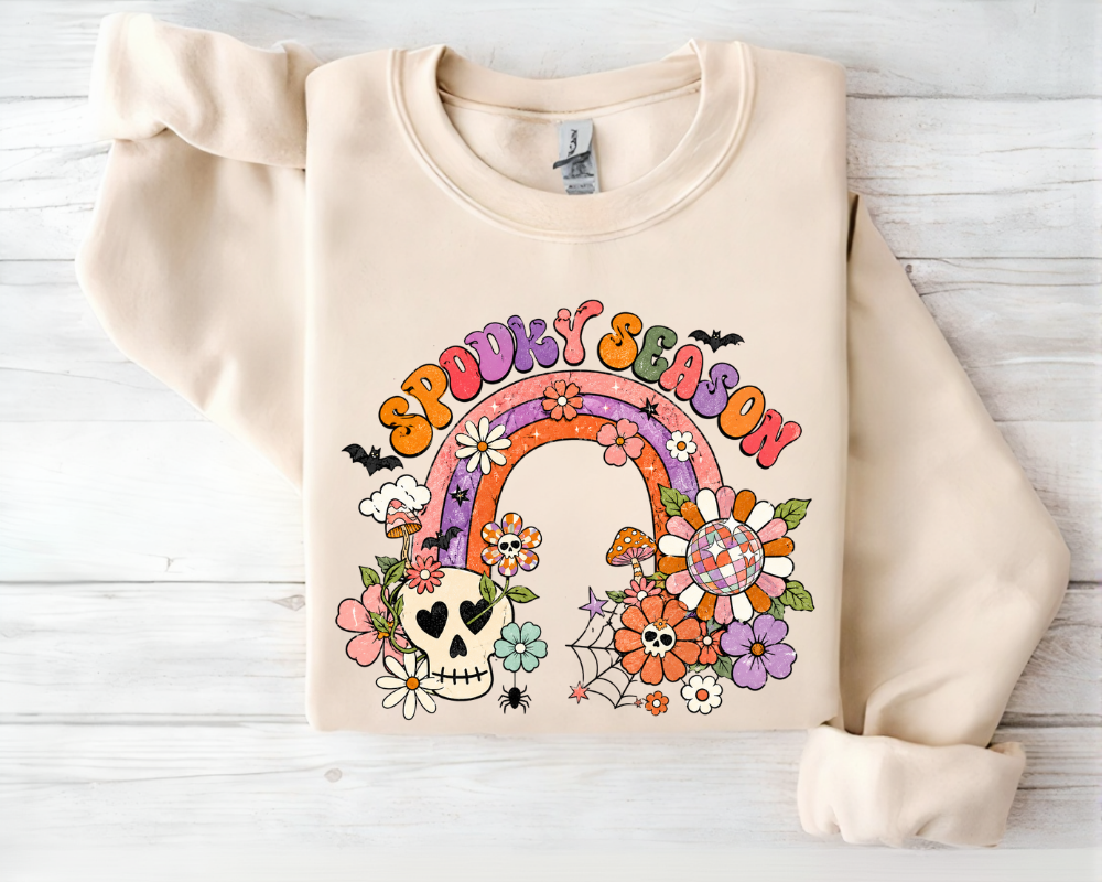 Retro Spooky Season Halloween Sweatshirt