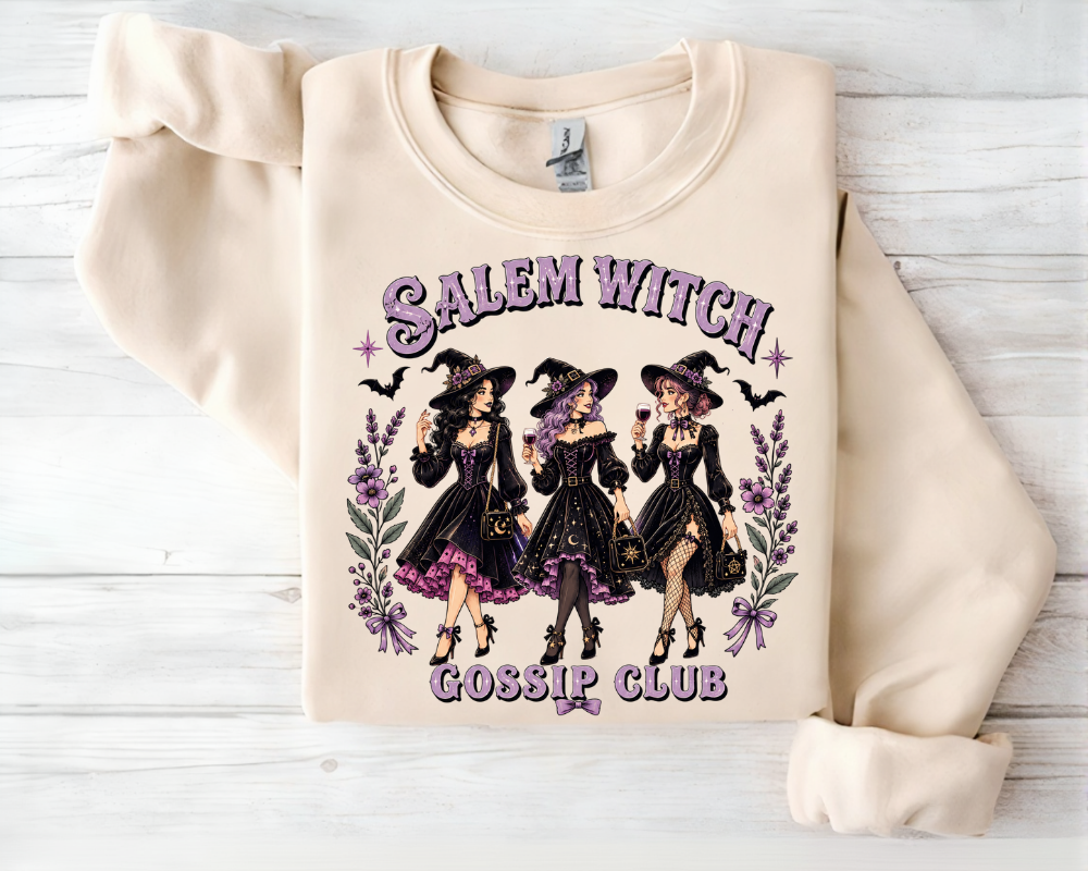 Salem Witch Sweatshirt, Witch Halloween Crewneck, Gothic Witch Sweatshirt for Women