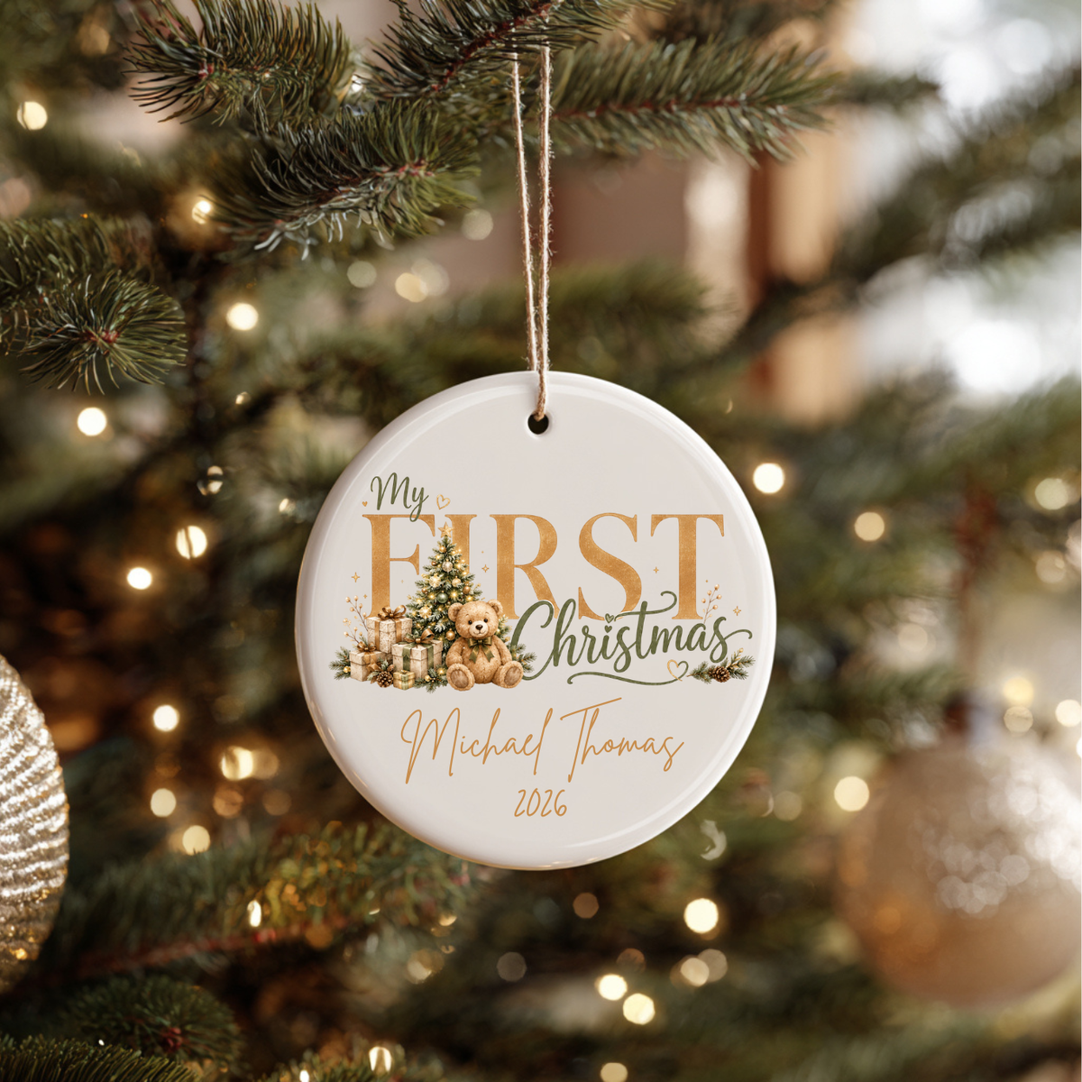 Personalized Baby’s First Christmas Ornament, Christmas Tree Ornaments Keepsake 2026