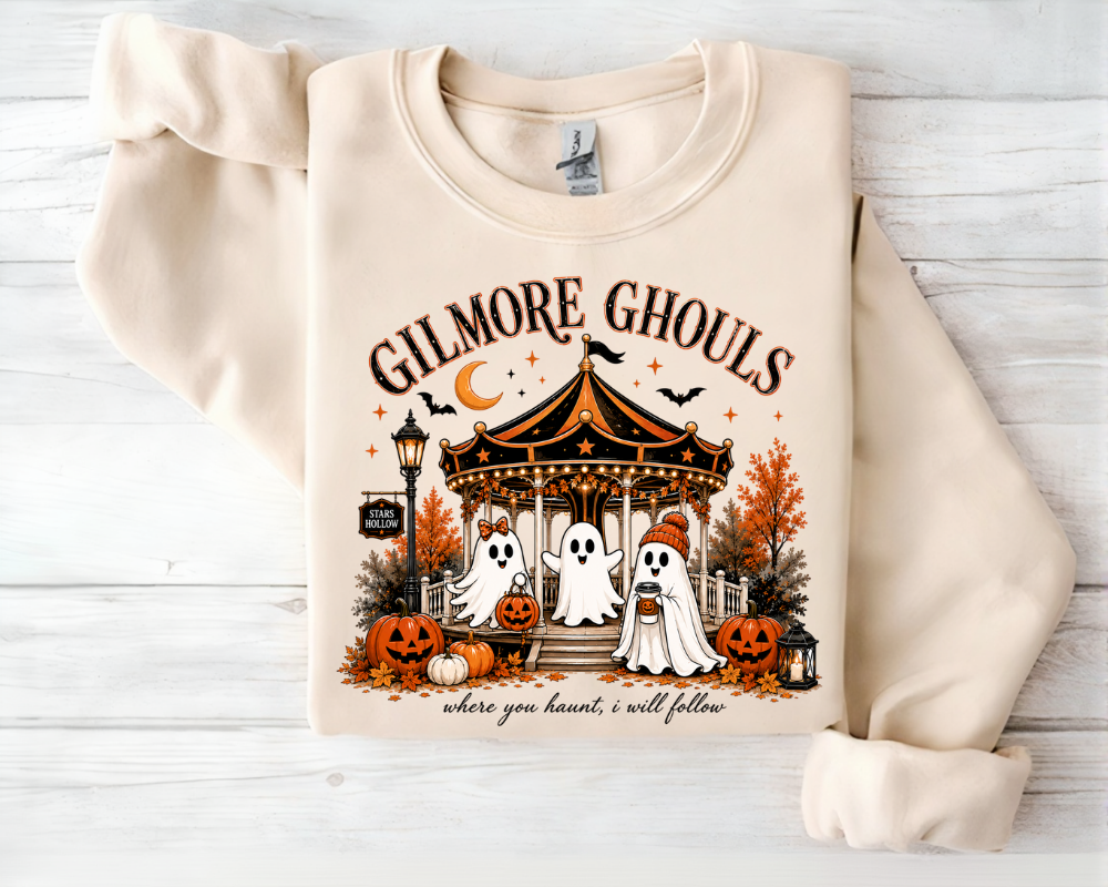 Gilmore Ghouls Sweatshirt, Cozy Ghost Town Hoodie, Fall Autumn Season Crewneck, Gift for Fall Lovers