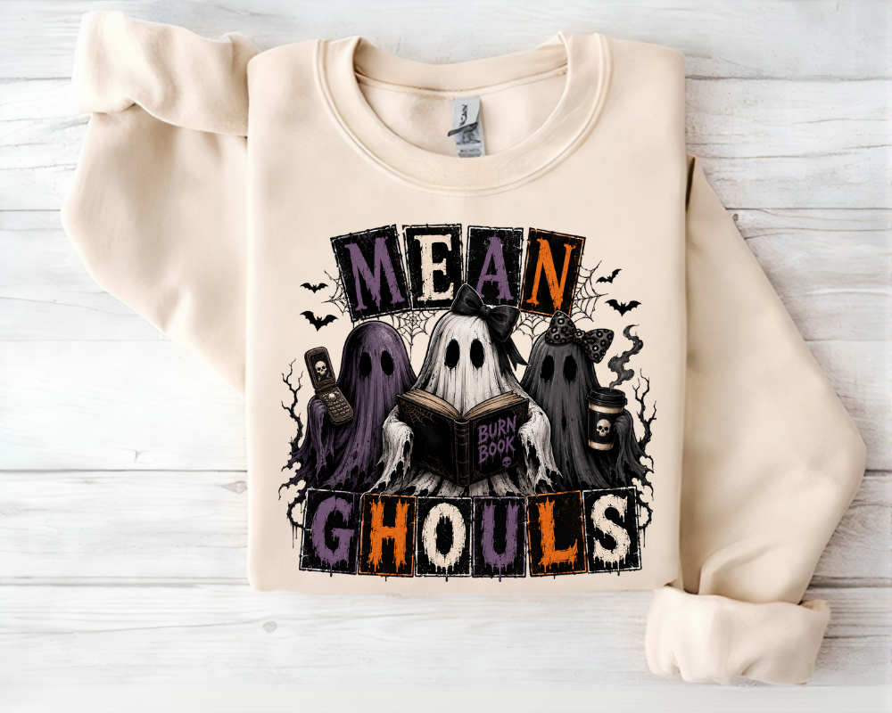 Mean Ghouls - Halloween Ghost Sweatshirt, Spooky Season Crewneck, Cute Ghost Shirt, Funny Halloween Gift for Women