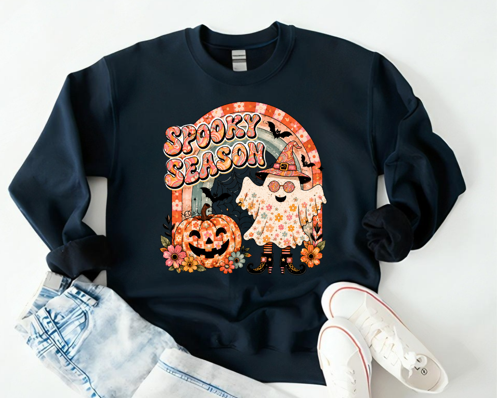 Vintage Spooky Boo Halloween Sweatshirt