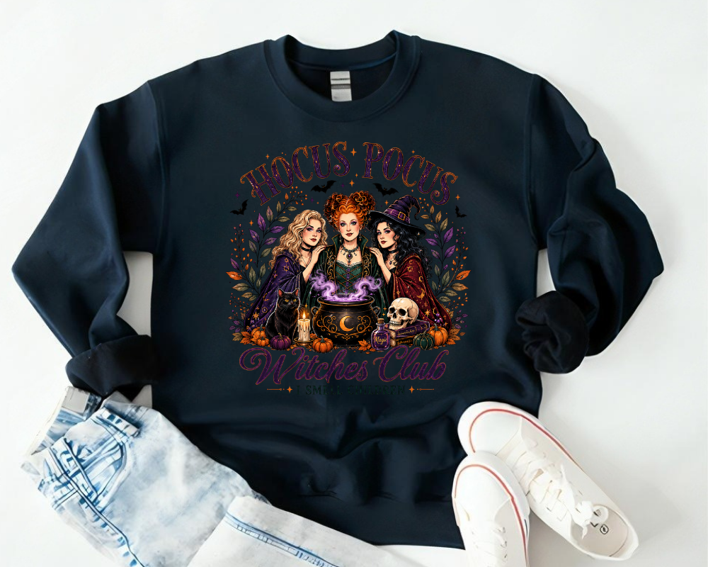Hocus Pocus Witches Club, Vintage Halloween Sweatshirt, I Smell Children Graphic Crewneck, Spooky Season Witch Shirt, Halloween Gift for Women