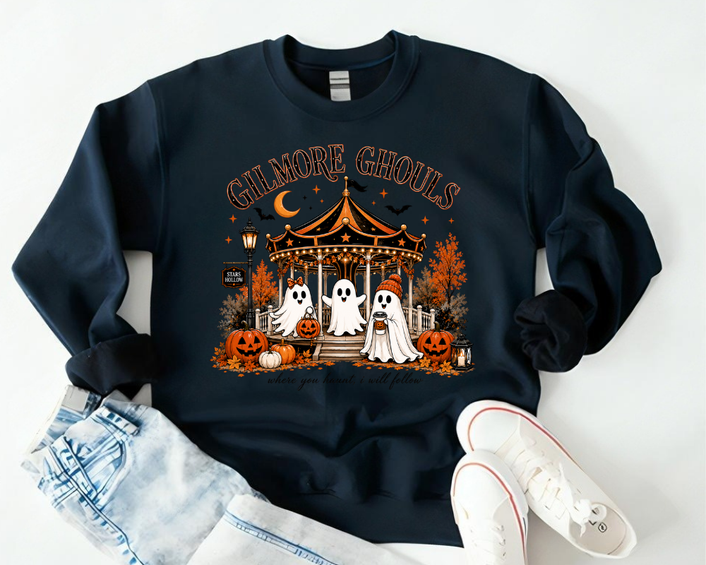 Gilmore Ghouls Sweatshirt, Cozy Ghost Town Hoodie, Fall Autumn Season Crewneck, Gift for Fall Lovers