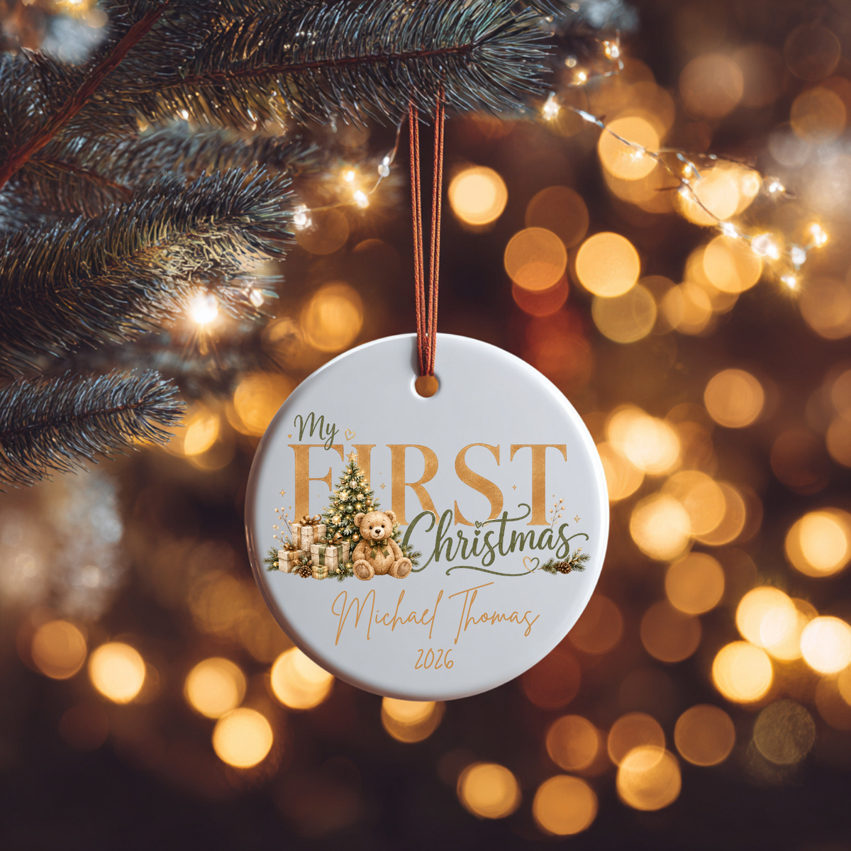 Personalized Baby’s First Christmas Ornament, Christmas Tree Ornaments Keepsake 2026