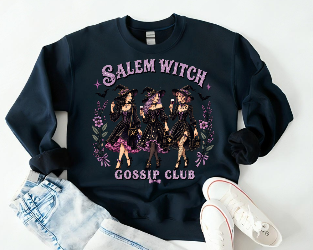Salem Witch Sweatshirt, Witch Halloween Crewneck, Gothic Witch Sweatshirt for Women