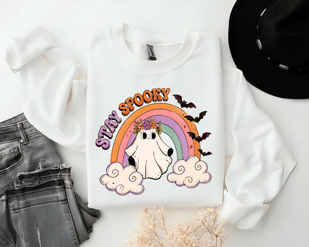 Retro Stay Spooky Ghost Halloween Sweatshirt