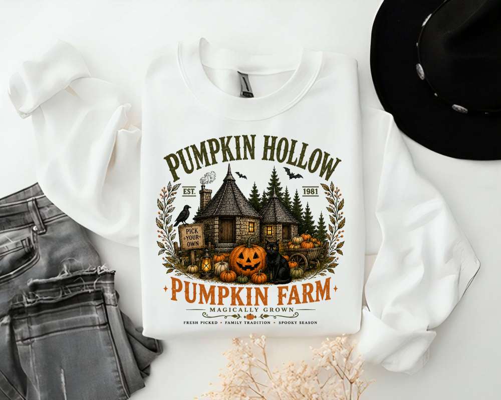 Pumpkin Farm Sweatshirt, Pumpkin Patch Halloween Crewneck, Cozy Fall Sweatshirt, Spooky Season Shirt, Autumn Harvest Gift for Women