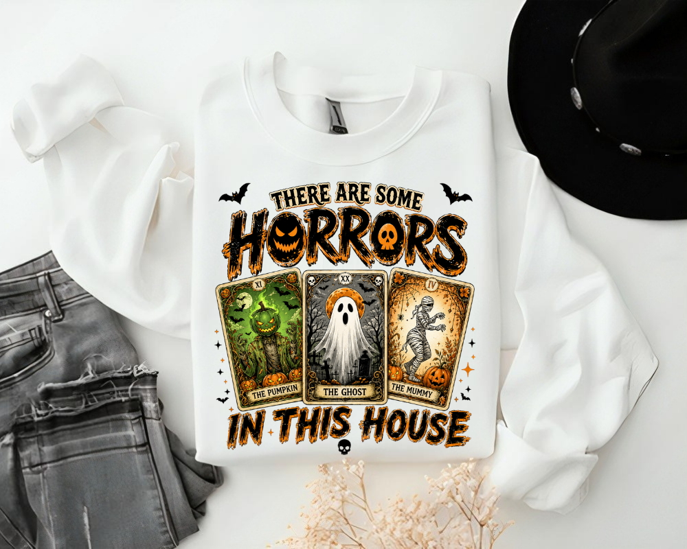 Halloween Tarot Cards Sweatshirt, Vintage Horror Halloween Crewneck, Ghost Pumpkin Mummy Shirt, Spooky Tarot Shirt