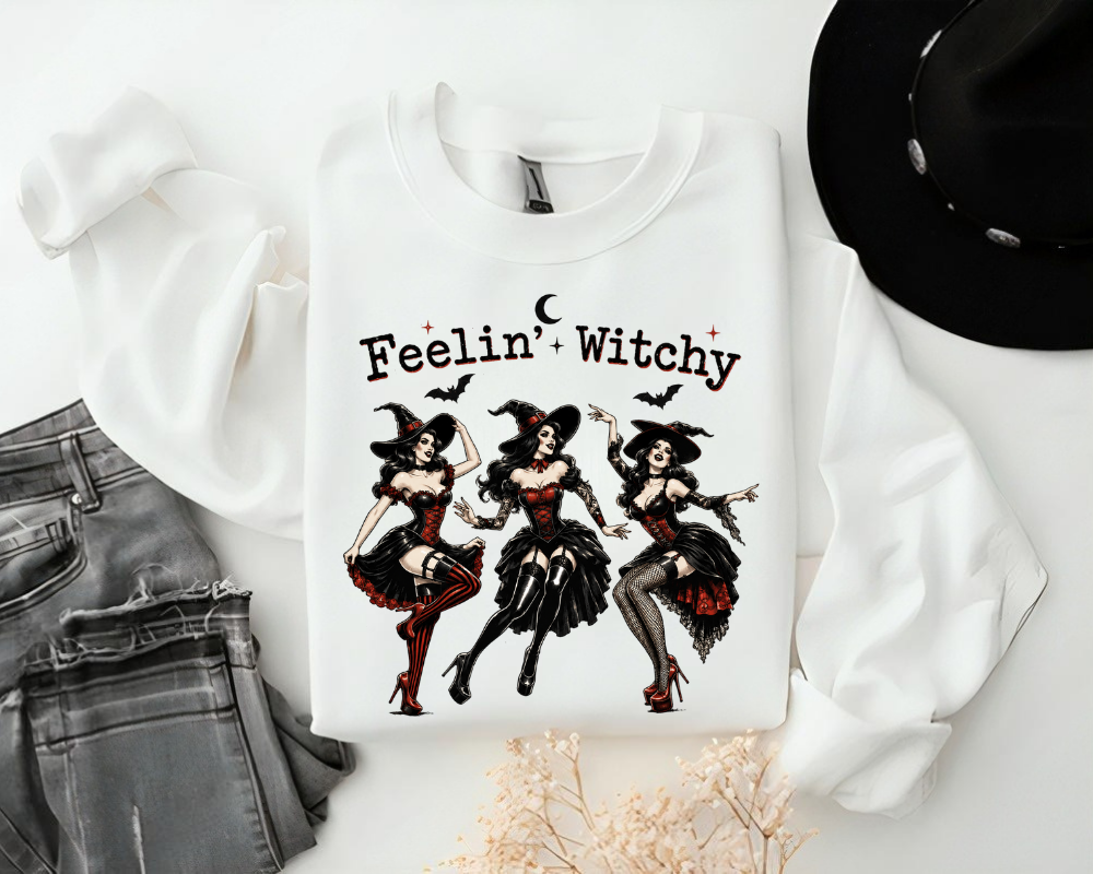 Halloween Witch Sweatshirt, Witch Aesthetic Crewneck, Spooky Season Sweatshirt, Gothic Halloween Sweatshirt for Women