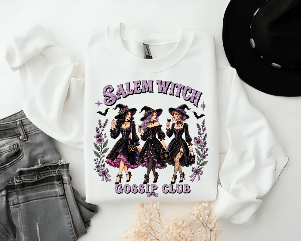Salem Witch Sweatshirt, Witch Halloween Crewneck, Gothic Witch Sweatshirt for Women