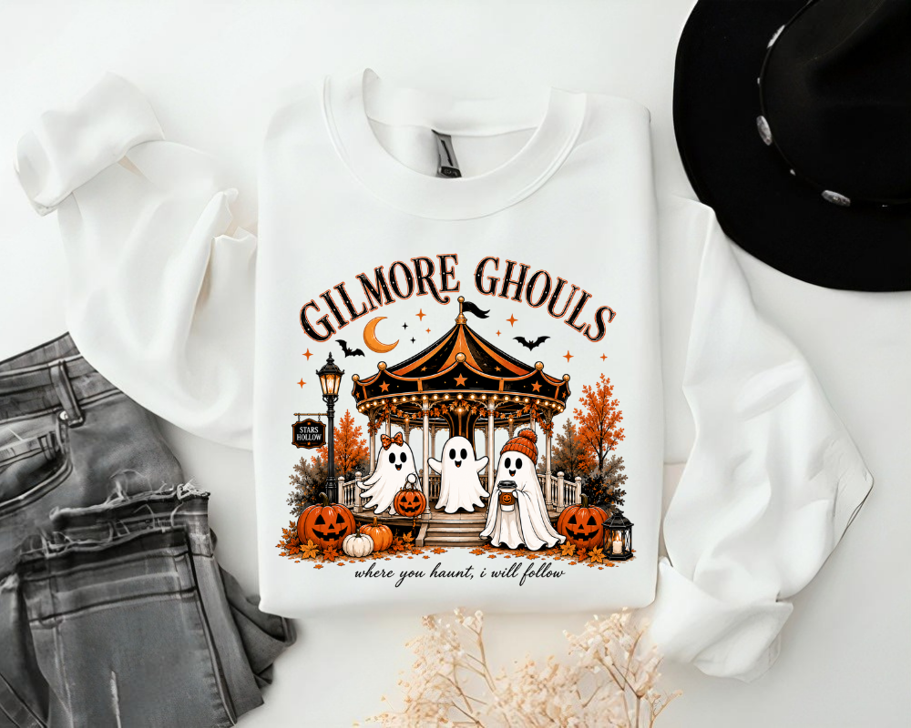 Gilmore Ghouls Sweatshirt, Cozy Ghost Town Hoodie, Fall Autumn Season Crewneck, Gift for Fall Lovers