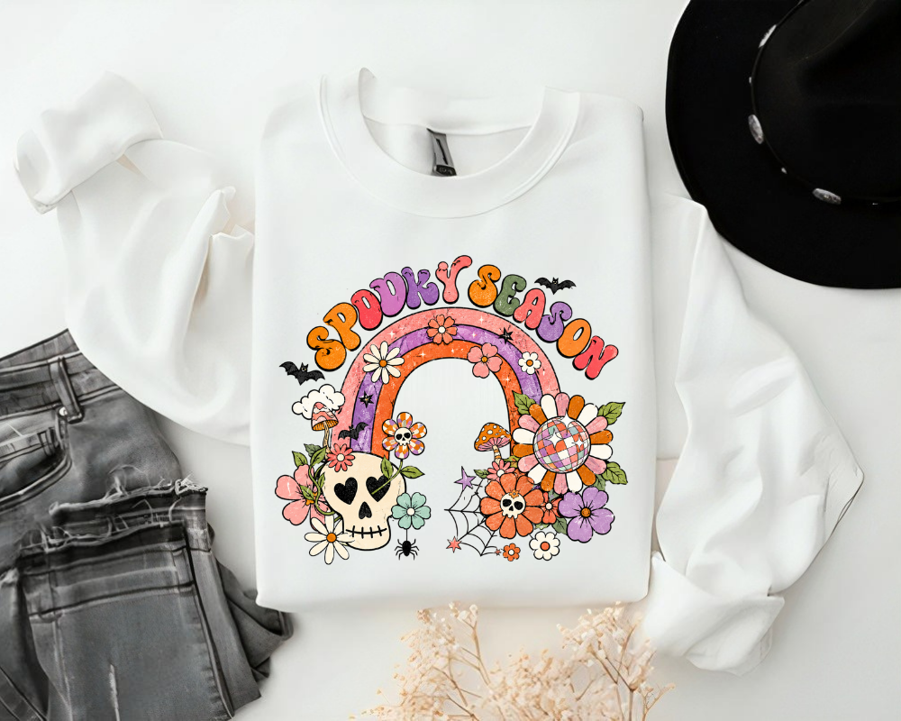Retro Spooky Season Halloween Sweatshirt