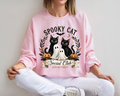 Spooky Cat Social Club Halloween Sweatshirt, Ghost Cat Crewneck, Gift for Cat Lovers