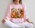 Thanksgiving Coffee Sweatshirt, Pumpkin Spice Fall Crewneck, Cozy Autumn Graphic Shirt, Grateful Thankful Blessed Pullover, Fall Gift for Women