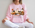 Just A Girl Who Loves Fall Sweatshirt, Cozy Halloween Pumpkin Crewneck, Cute Ghost Coffee Graphic Pullover, Autumn Lover Sweatshirt, Fall Gift for Women