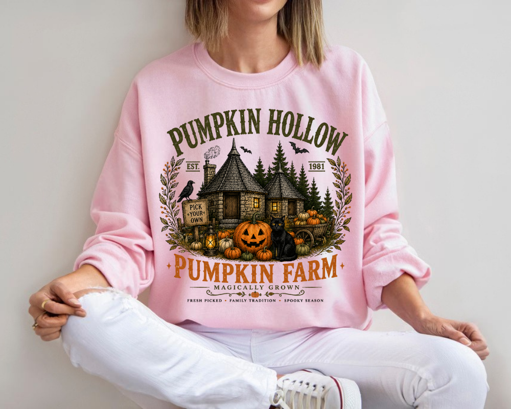 Pumpkin Farm Sweatshirt, Pumpkin Patch Halloween Crewneck, Cozy Fall Sweatshirt, Spooky Season Shirt, Autumn Harvest Gift for Women
