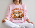 Pumpkin Spice Coffee Sweatshirt, Fall Coffee Club Crewneck, Cozy Autumn Sweatshirt for Women