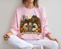 Where You Haunt, I Will Follow - Cute Ghost Halloween Sweatshirt, Farmhouse Ghost Crewneck, Spooky Season Shirt, Ghost Family Fall Sweatshirt