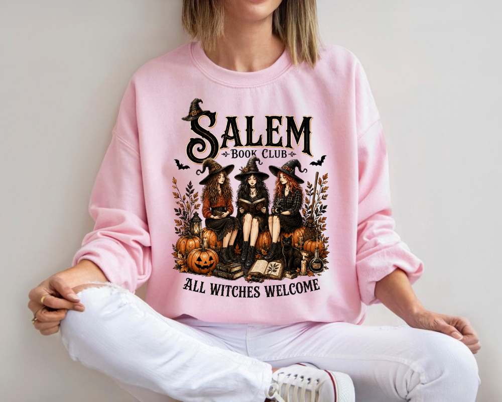 Salem Book Club Sweatshirt, Halloween Book Lover Crewneck, Witchy Book Club Shirt, Cozy Reader Gift for Women