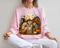 Cozy Ghost Halloween Sweatshirt, Spooky Season Crewneck, Cute Ghost Fall Sweatshirt, Pumpkin Patch Farmhouse Shirt, Autumn Halloween Gift for Women