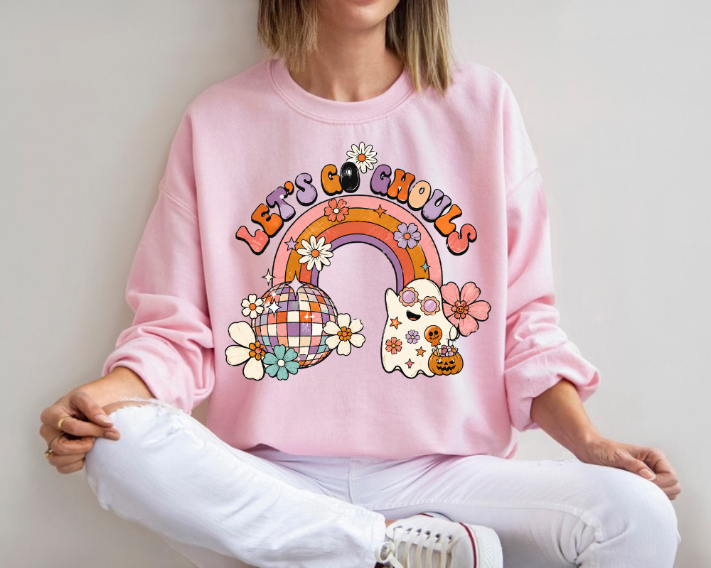Retro Let’s Go Ghouls Halloween Sweatshirt