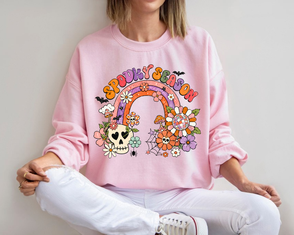 Retro Spooky Season Halloween Sweatshirt