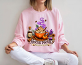 Hocus Pocus Coffee Lover Sweatshirt, Cozy Halloween Witch Crewneck, Fall Gift for Her