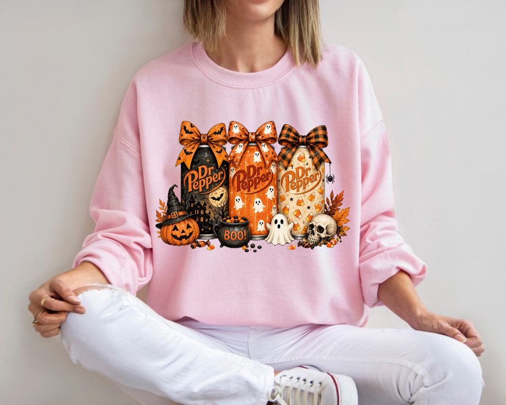 Spooky Soda Halloween Sweatshirt, Vintage Spooky Season Shirt, Cute Fall Halloween Tee, Ghost Fall Shirt, Coffee & Soda Lover Gift
