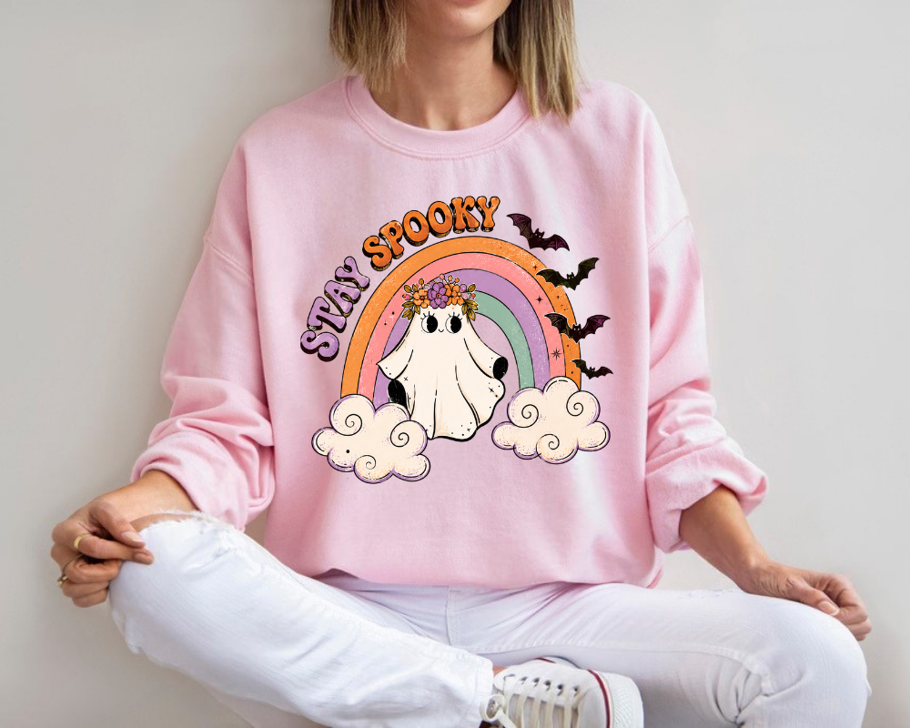 Retro Stay Spooky Ghost Halloween Sweatshirt