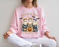 Too Cute to Spook Sweatshirt, Cute Ghost Halloween Crewneck, Coquette Ghost Sweatshirt, Spooky Season Fall Shirt, Halloween Gift for Women