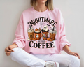Nightmare Before Coffee Halloween Sweatshirt, Spooky Ghost Coffee Shirt, Pumpkin Spice Season Crewneck, Cute Fall Coffee Gift