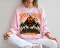Spooky Season Sweatshirt, Haunted House Pumpkin Halloween Sweatshirt, Horror Halloween Crewneck, Scary Pumpkin Gothic Shirt, Fall Gift for Women