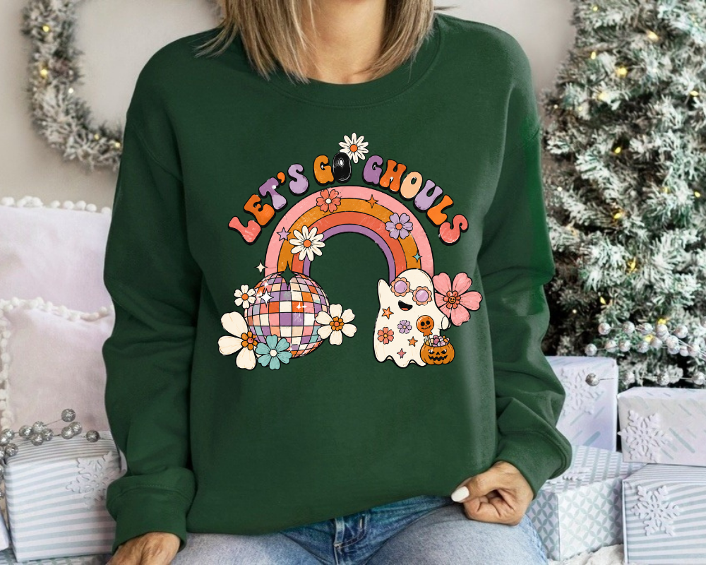 Retro Let’s Go Ghouls Halloween Sweatshirt