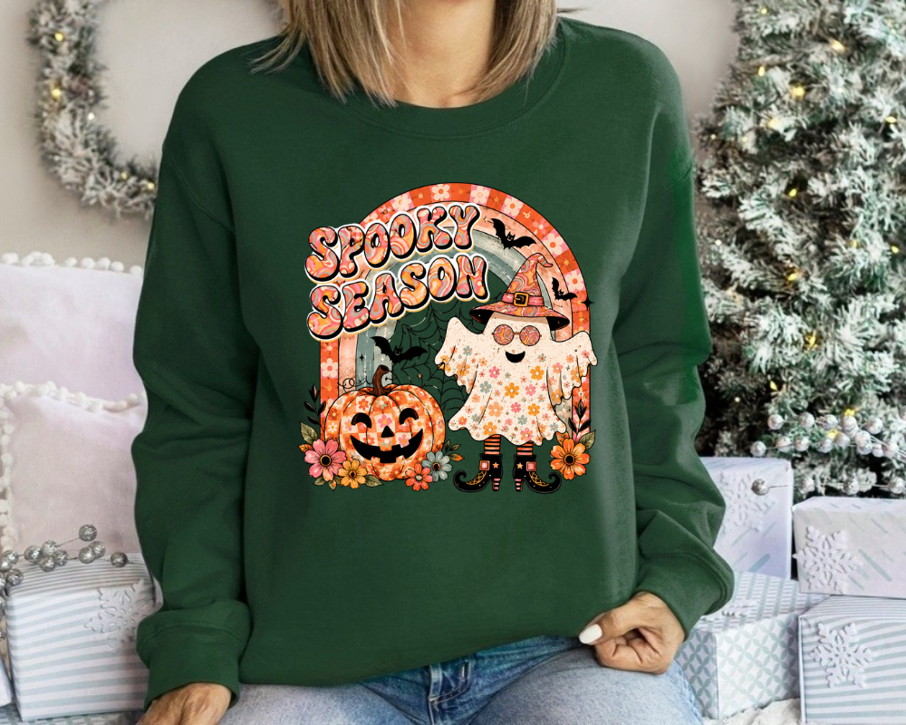 Vintage Spooky Boo Halloween Sweatshirt