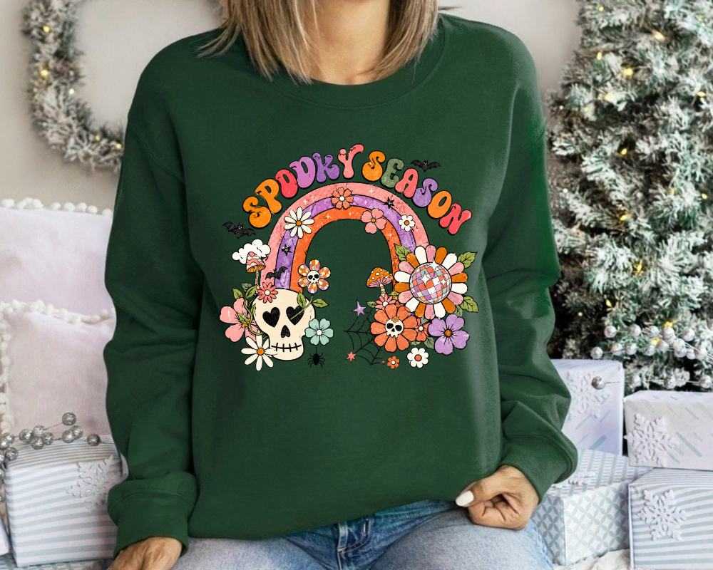Retro Spooky Season Halloween Sweatshirt