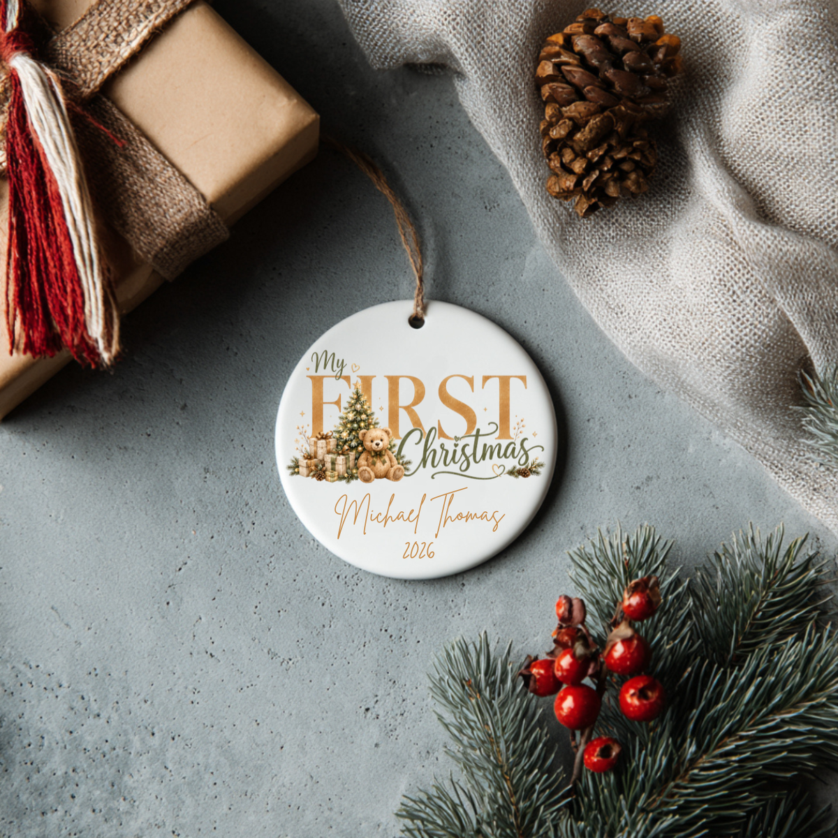 Personalized Baby’s First Christmas Ornament, Christmas Tree Ornaments Keepsake 2026