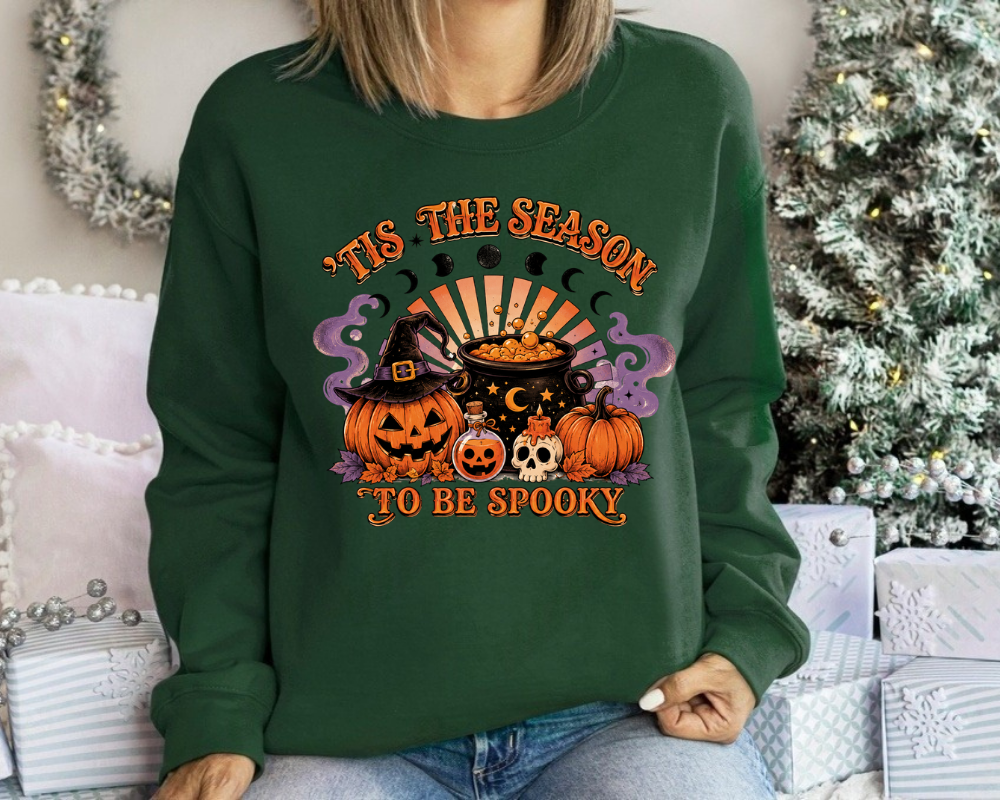 Vintage Tis the Season to Be Spooky Halloween Sweatshirt