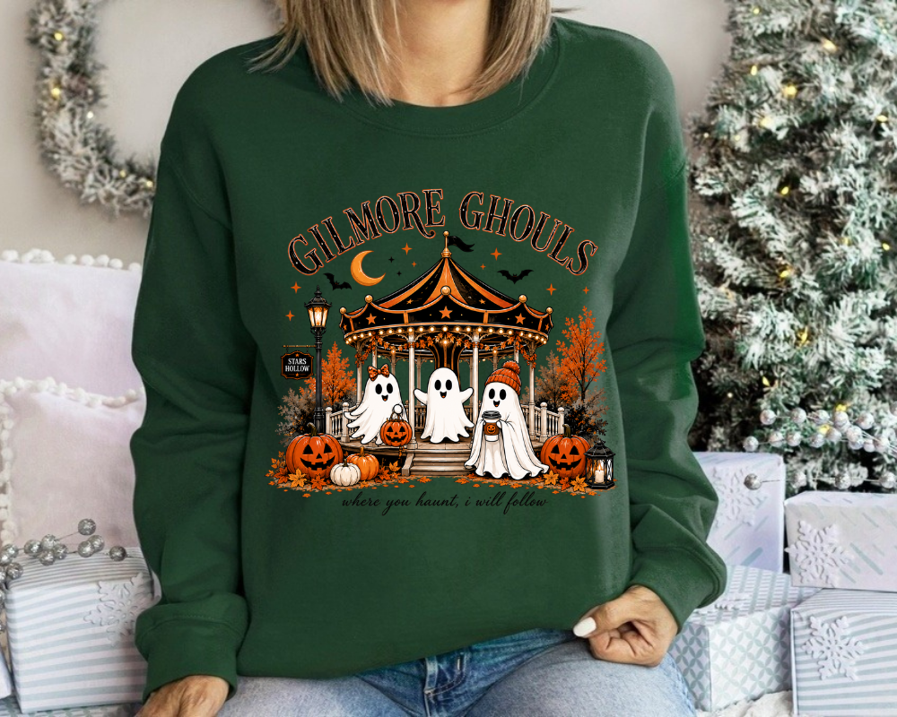 Gilmore Ghouls Sweatshirt, Cozy Ghost Town Hoodie, Fall Autumn Season Crewneck, Gift for Fall Lovers