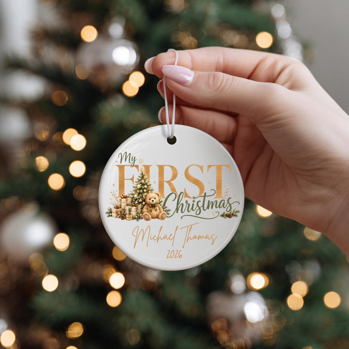 Personalized Baby’s First Christmas Ornament, Christmas Tree Ornaments Keepsake 2026